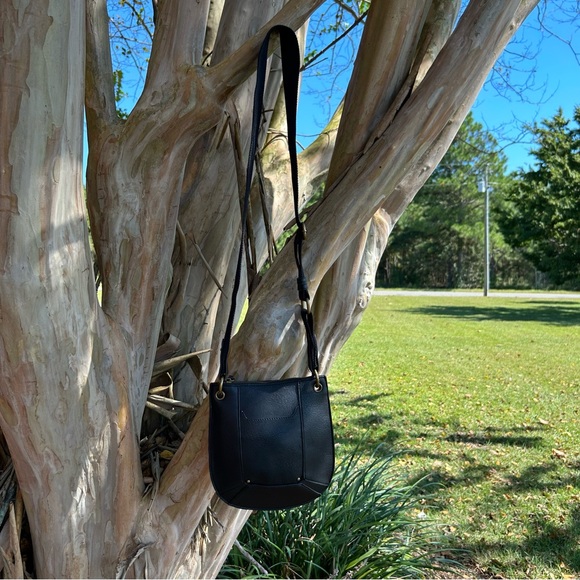 Black Crossbody with Brass Hardware LIKE NEW!! - Picture 4 of 12